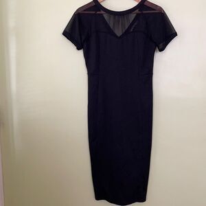 Black Dress, Sheer neckline Size S